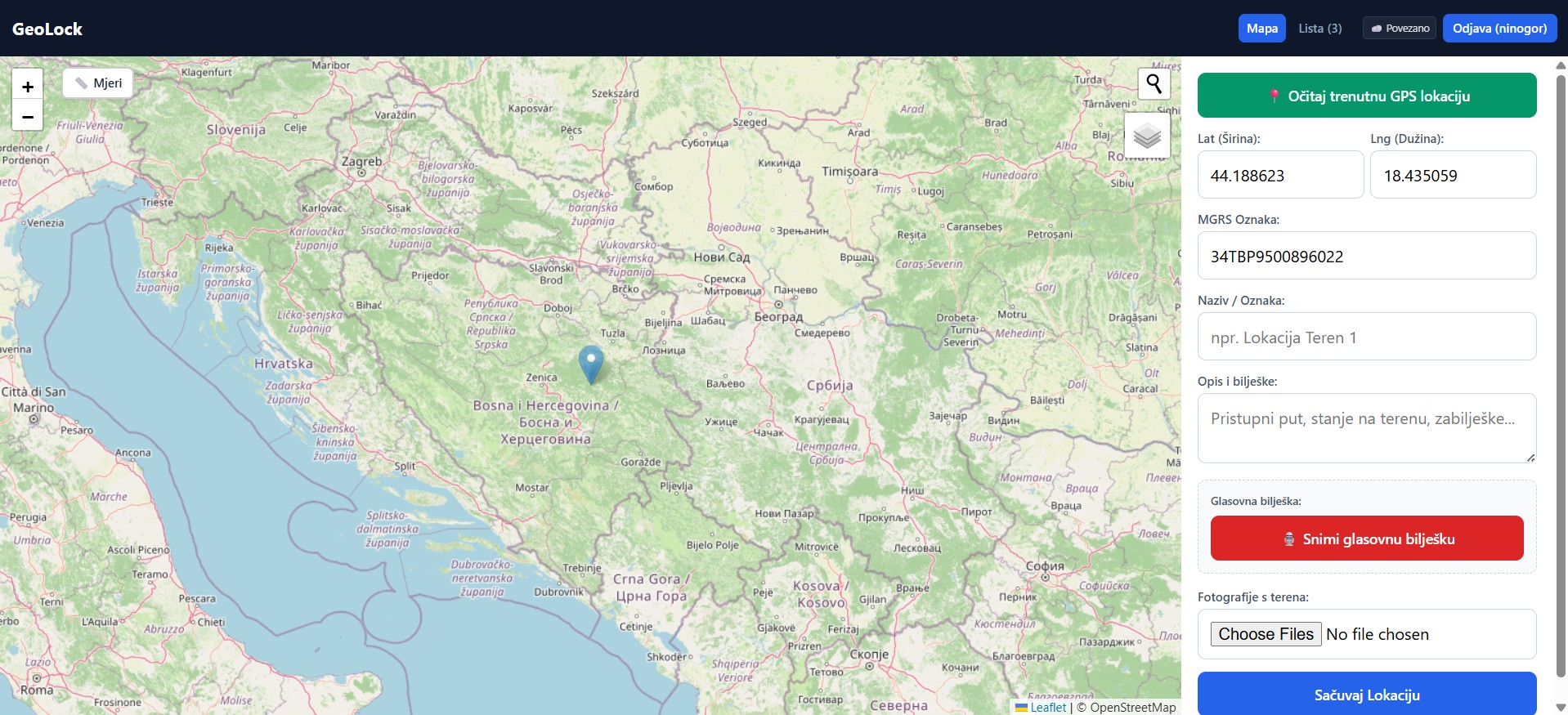 GeoLock Web Application